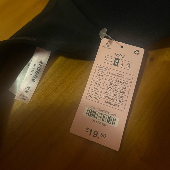 ARDENE black 2 piece push-up bikini (top size medium, bottoms size small) - Picture 2 of 3